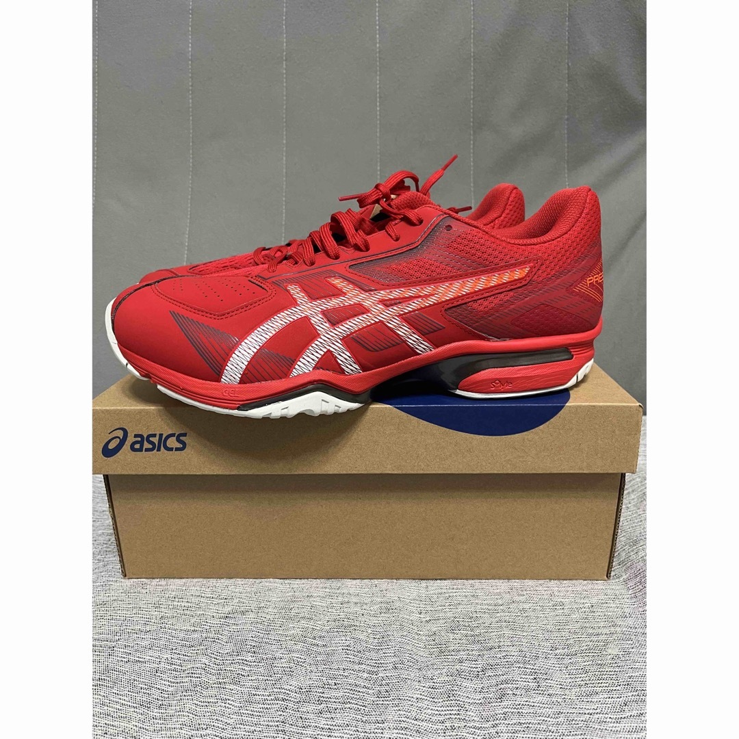 asics(アシックス)のテニス 27.0cm アシックス PRESTIGELYTE 4 OC レッド スポーツ/アウトドアのテニス(シューズ)の商品写真