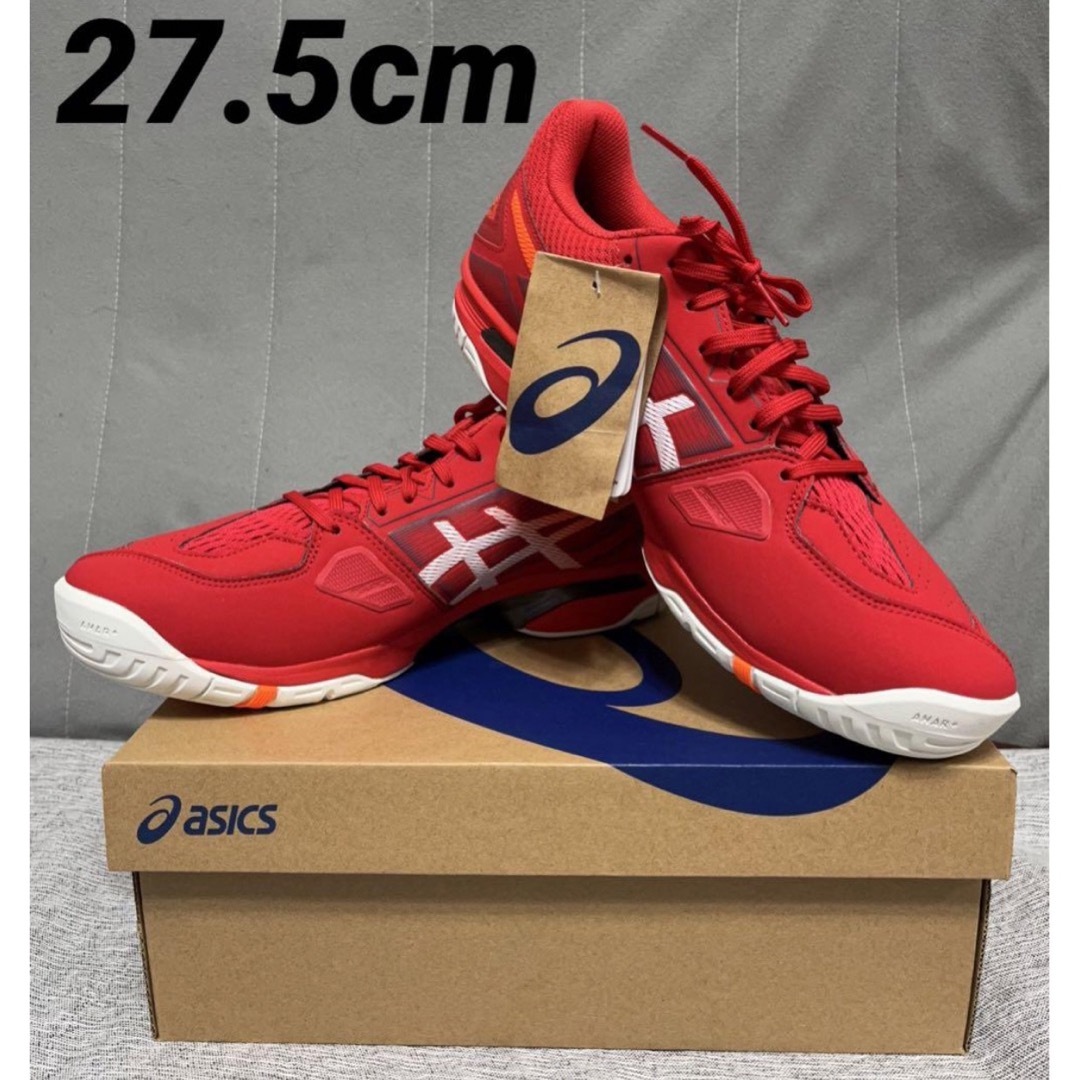 asics - テニス 27.5cm アシックス PRESTIGELYTE 4 OC レッドの+