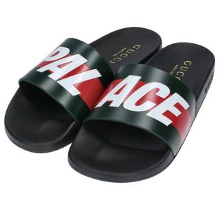 グッチ(Gucci)のグッチ ×パレス Palace  22AW  723353 9AAAF ロゴスライドサンダル メンズ 9(サンダル)