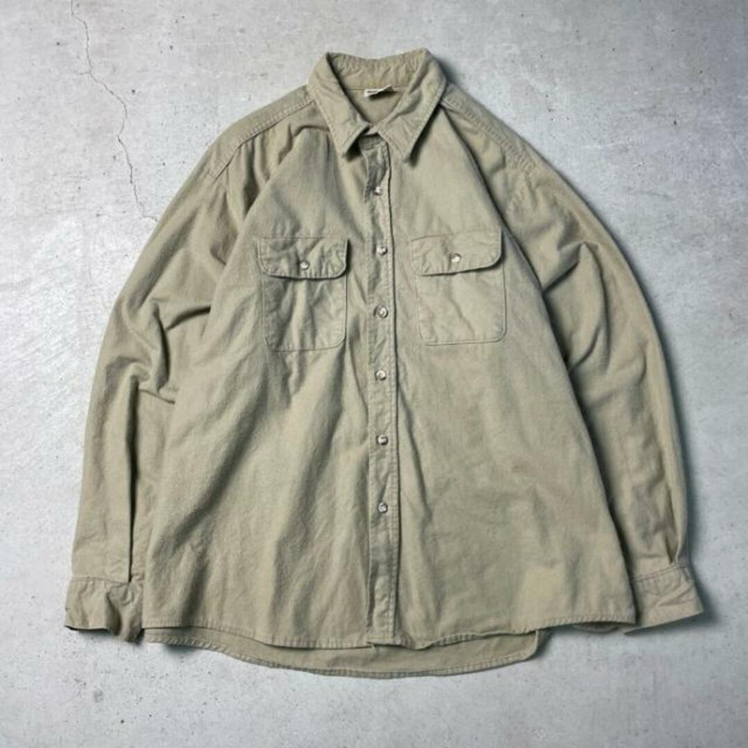 90年代 USA製 FIVE BROTHER ファイブブラザー シャモアクロスシャツ メンズ2XL