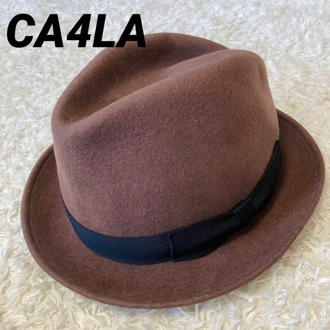 CA4LA(カシラ) 帽子美品  ブラウン ウール