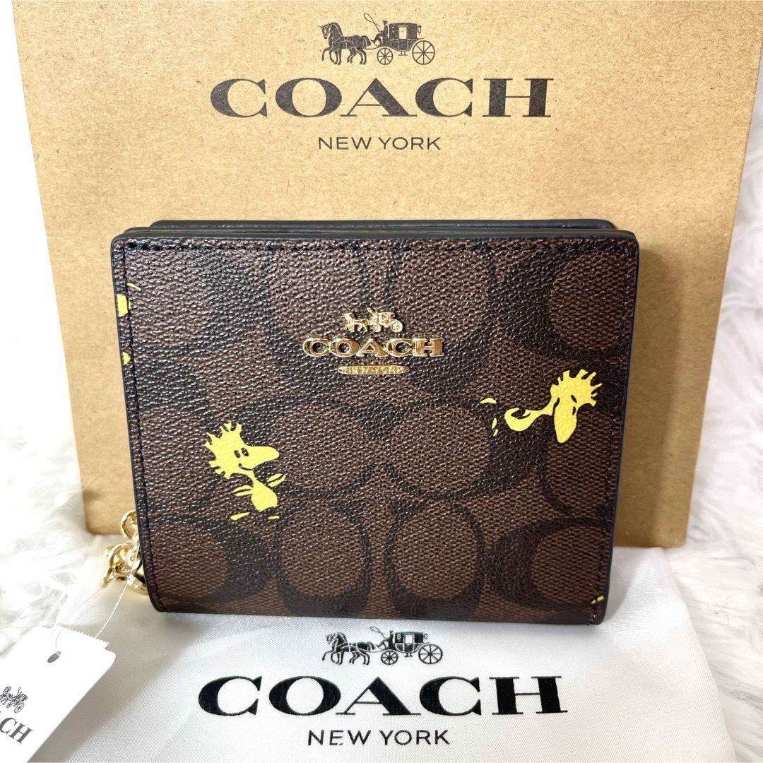 COACH - 新品タグ付き✨COACH コーチ ウッドストック柄 スナップ