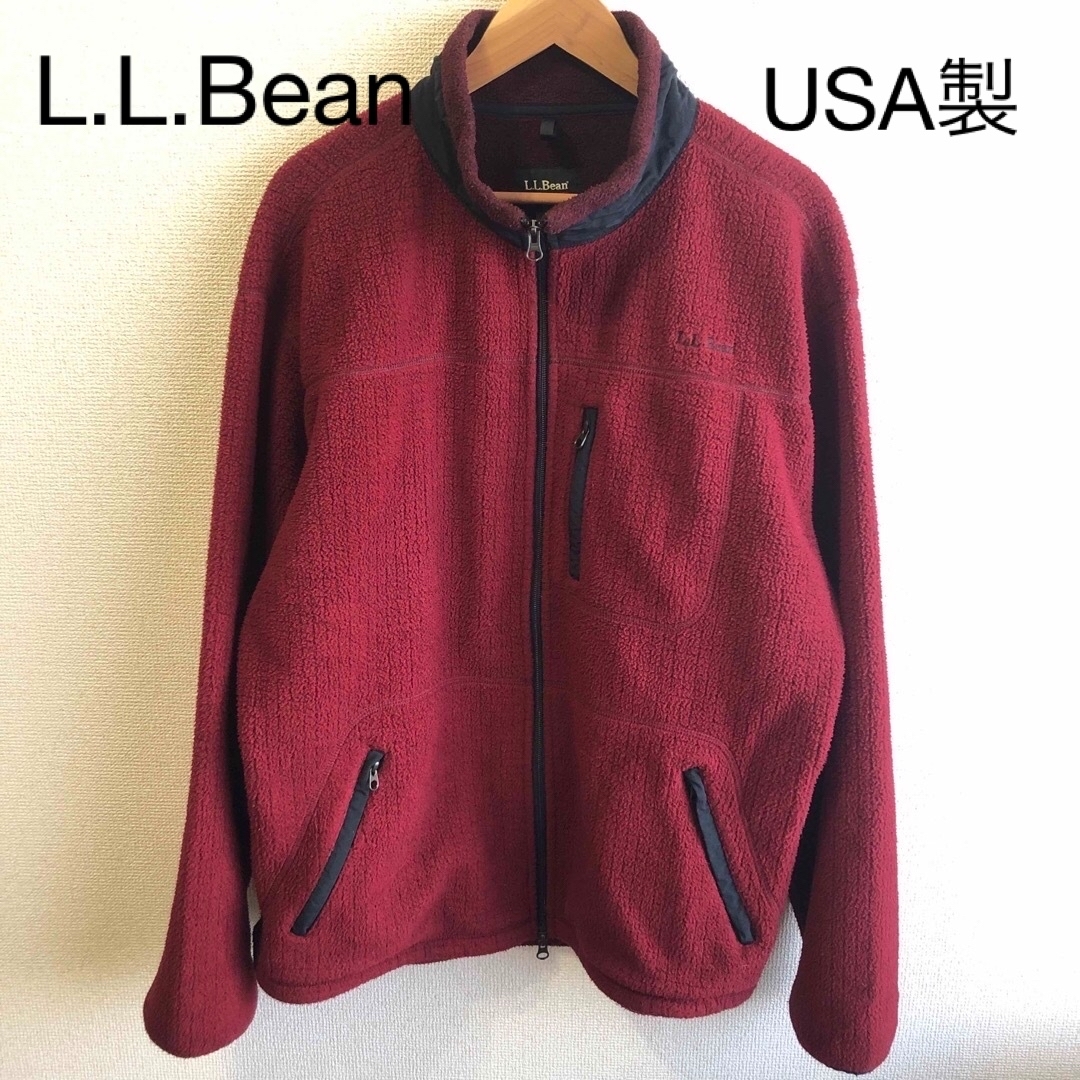 L.L.Bean【エルエルビーン】ボンバージャケット　ボアジャケット　赤　RED