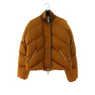 エルメス(Hermes)のエルメス  19AW ボリュデュックリボンレザートリムリバーシブルダウンジャケット レディース 34(ダウンジャケット)