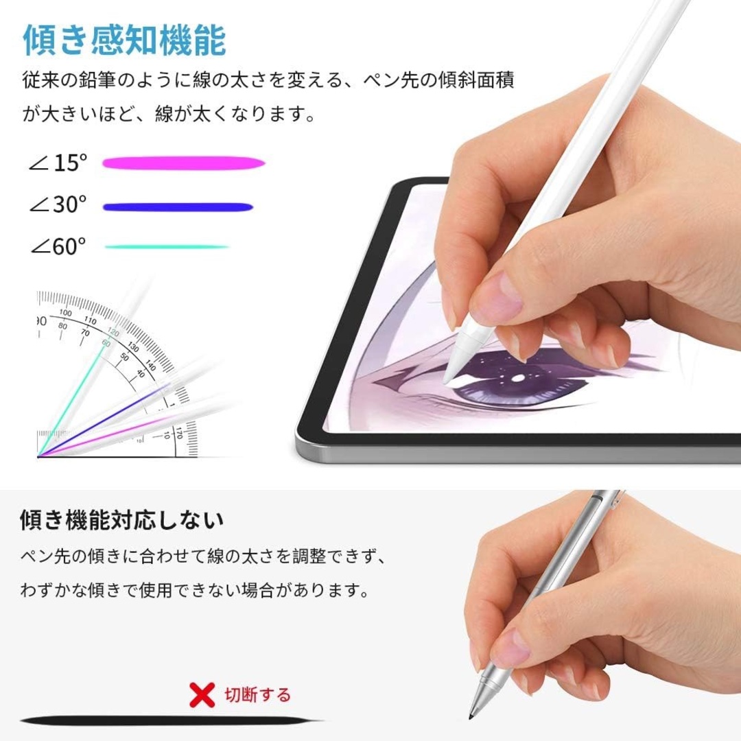 Apple(アップル)の【他社製アップルペンシル】KINGONE スタイラスペンiPad専用ペン  スマホ/家電/カメラのPC/タブレット(タブレット)の商品写真