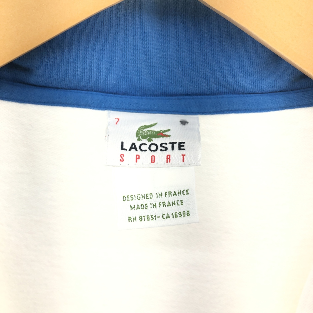 LACOSTE ラコステ ロゴ刺繍 フルジップ スウェット トレーナー　M