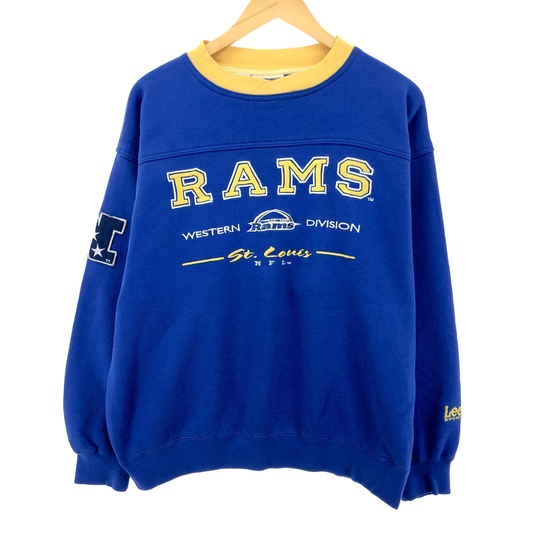 Lee(リー)の古着 90年代 リー Lee SPORT ハイネック NFL LOS ANGELES RAMS ロサンゼルスラムズ 袖ワッペン スウェットシャツ トレーナー メンズL ヴィンテージ /eaa387879 メンズのトップス(スウェット)の商品写真