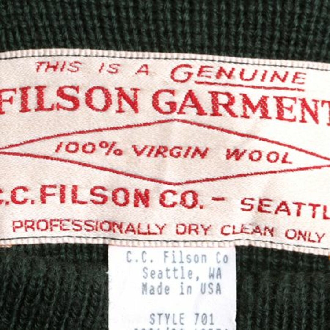 00s USA製 フィルソン ガイド セーター L メリノ ウール ニット 緑