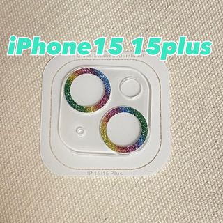 iPhone15/iPhone15plus レインボー　クリア保護カバー(保護フィルム)