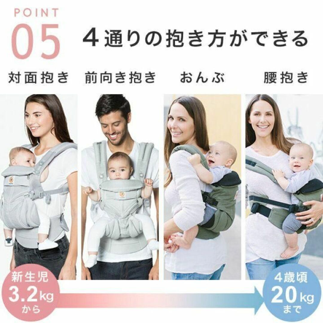 Ergobaby   極美品♡エルゴベビー オムニ クールエア/ミッドナイト