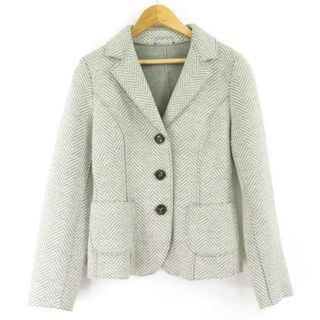 マックスマーラ(Max Mara)の美品 maxmaraWEEKEND マックスマーラ ジャケット 1点 38 ウール ナイロン 三つボタン テーラード レディース AY4560A76 (ロングコート)