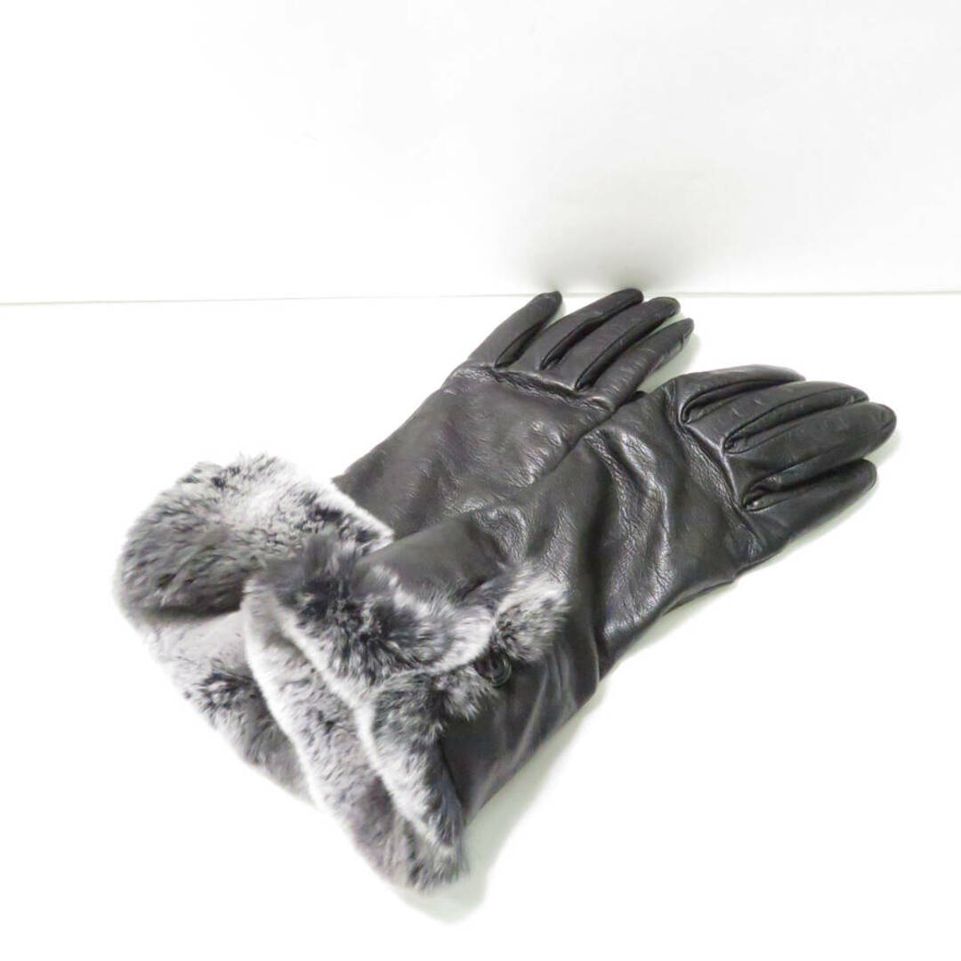 Sermoneta gloves セルモネータ 赤 長手袋 ファー付き6 1/2入学式