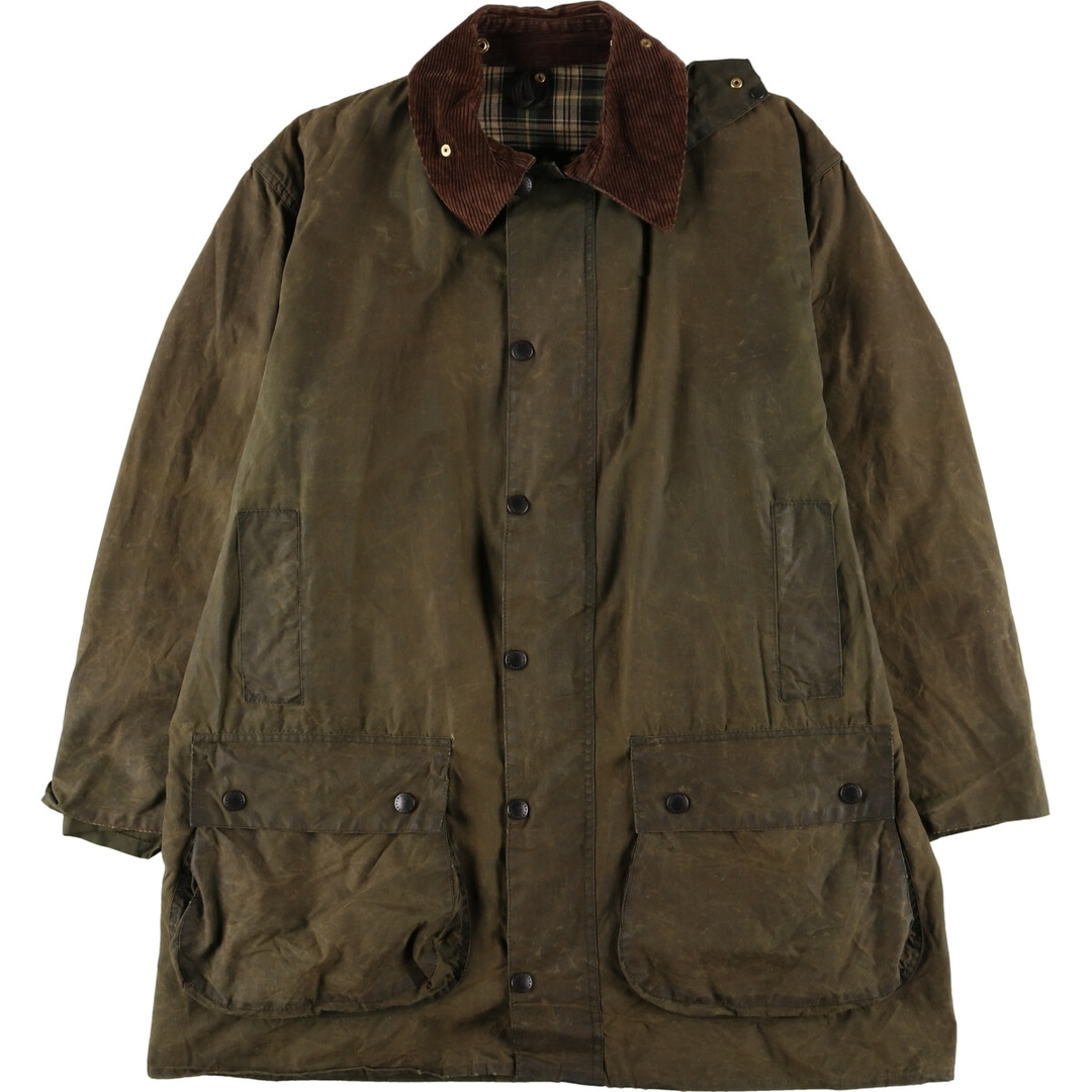 Barbour(バーブァー)の古着 90年代 バブアー Barbour BORDER ボーダー 旧3ワラント ワックスコットン オイルドジャケット 英国製 C44 メンズL ヴィンテージ /eaa384182 メンズのジャケット/アウター(その他)の商品写真