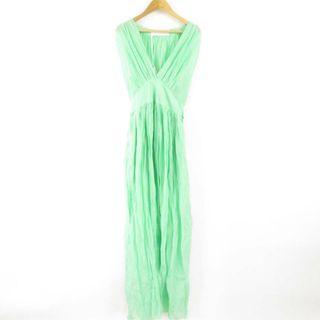 美品 MYLAN マイラン MY23SS-OP024 Crinkle Maxi Dress 1点 F コットン シルク ノースリーブ ワンピース レディース AY4588W2 (ミニワンピース)