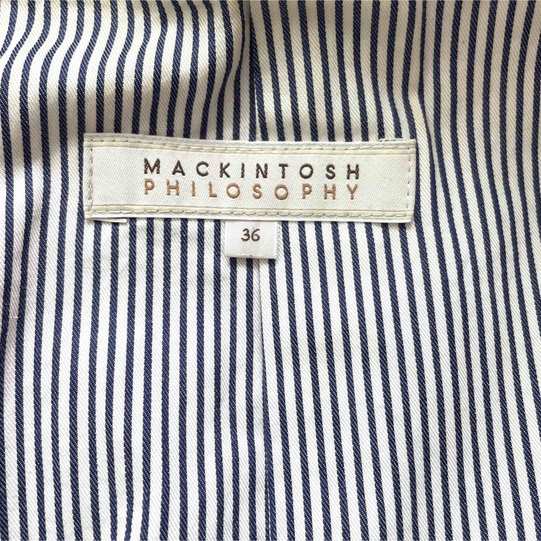 MACKINTOSH PHILOSOPHY(マッキントッシュフィロソフィー)の【美品】マッキントッシュフィロソフィー　ゴム引き　ドットステンカラーコート レディースのジャケット/アウター(ロングコート)の商品写真