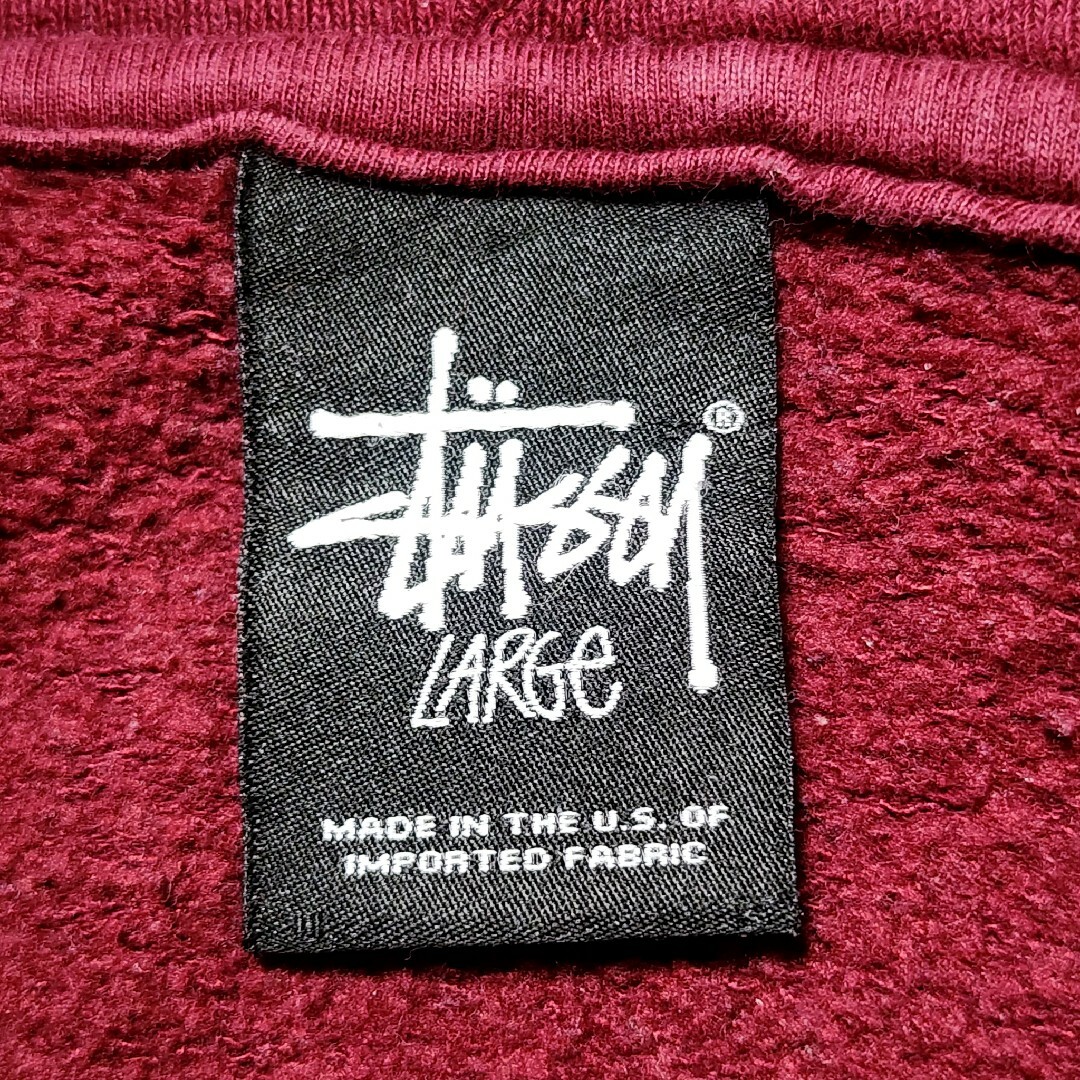 STUSSY - 《超希少》STUSSY ステューシー パーカー えんじ 刺繍 STUSSY - 《超希少》STUSSY ステューシー パーカー えんじ 刺繍
