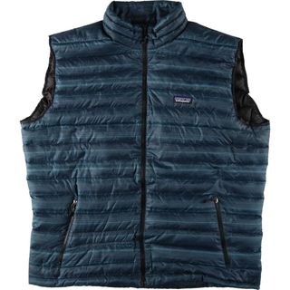 パタゴニア(patagonia)の古着 16年製 パタゴニア Patagonia 84674SP16 総柄 ダウンベスト メンズXXL /eaa384158(ベスト)