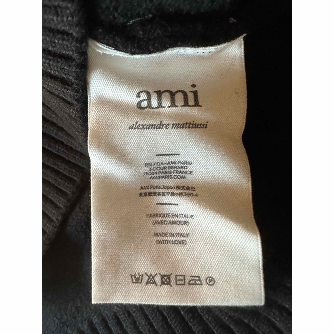 S新品 AMI Paris アミ グラフィック タートルネック ニット セーター