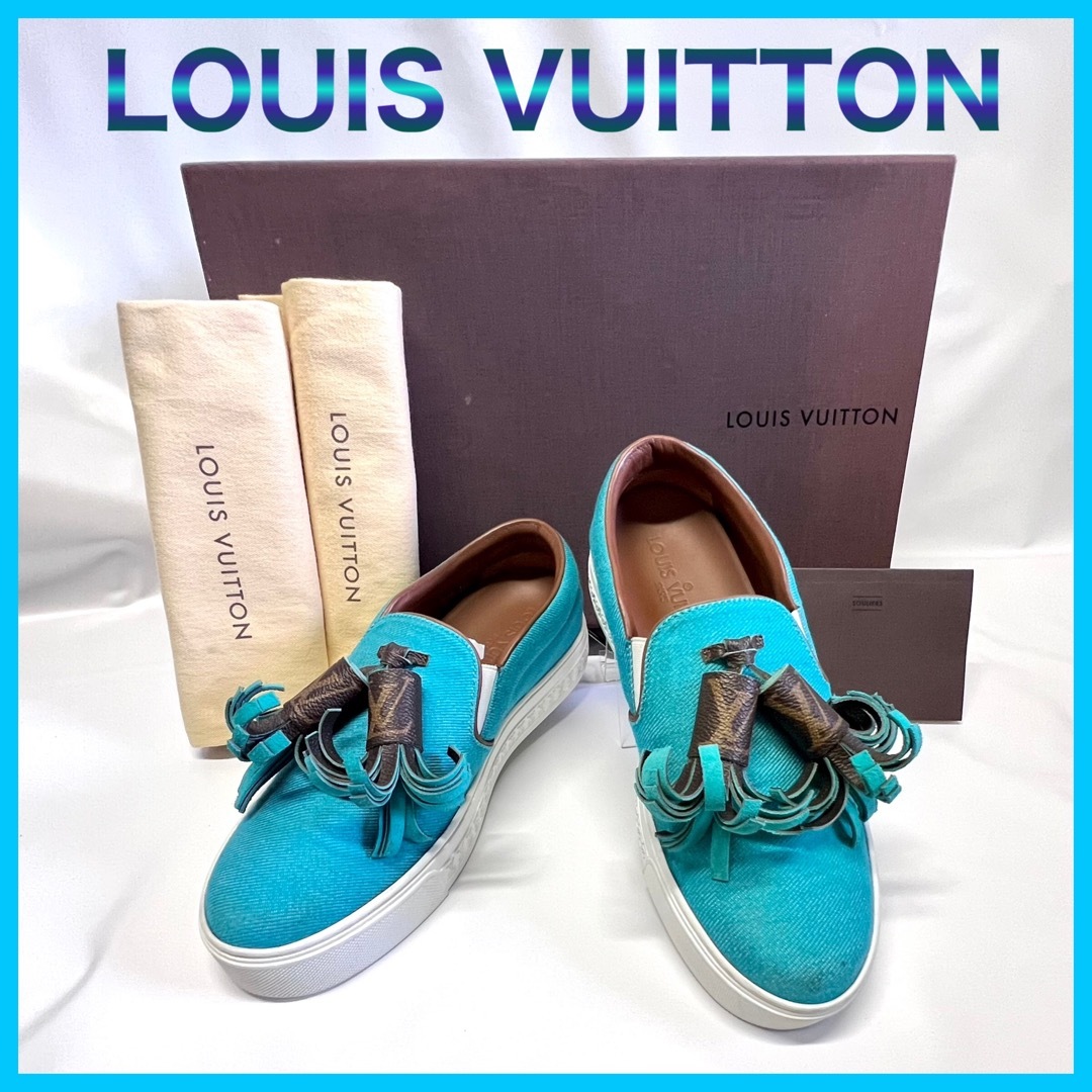 LOUIS VUITTON - LOUIS VUITTON スリッポン モノグラム タッセル