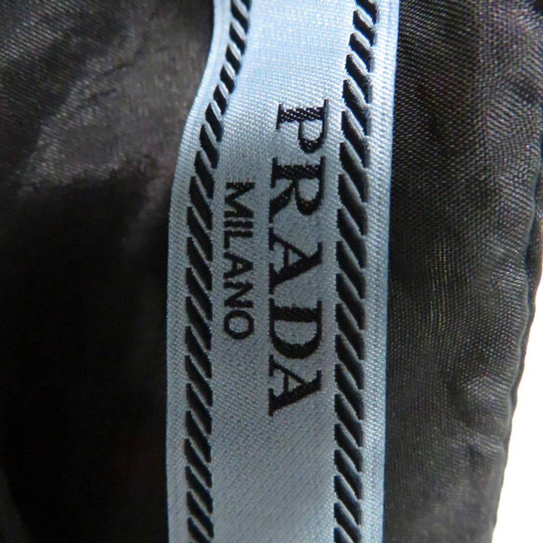 PRADA プラダ P103E S142 1H1E フレアスカート 1点 36 ビスコース他 ひざ丈 総柄 幾何学 2014年製 黒 白 レディース  AU2206A8
