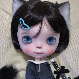 カスタムブライス ブライス 海外作家様 黒猫ちゃん 動物メイク フルセット カスタムブライス ブライス 海外作家様 黒猫ちゃん 動物メイク フルセット