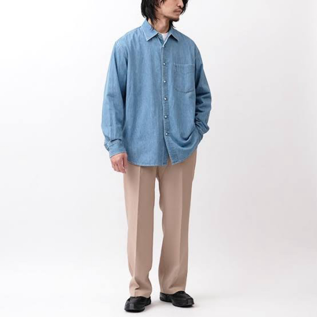 AURALEE SELVEDGE SUPER LIGHT DENIM SHIRT