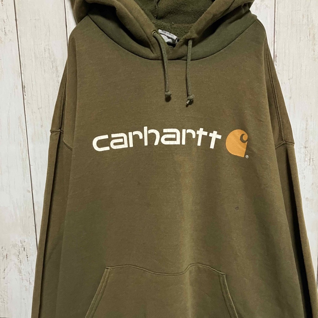 carhartt(カーハート)のZ942カーハート プルオーバーパーカー ビッグロゴアースカラーフーディー メンズのトップス(パーカー)の商品写真