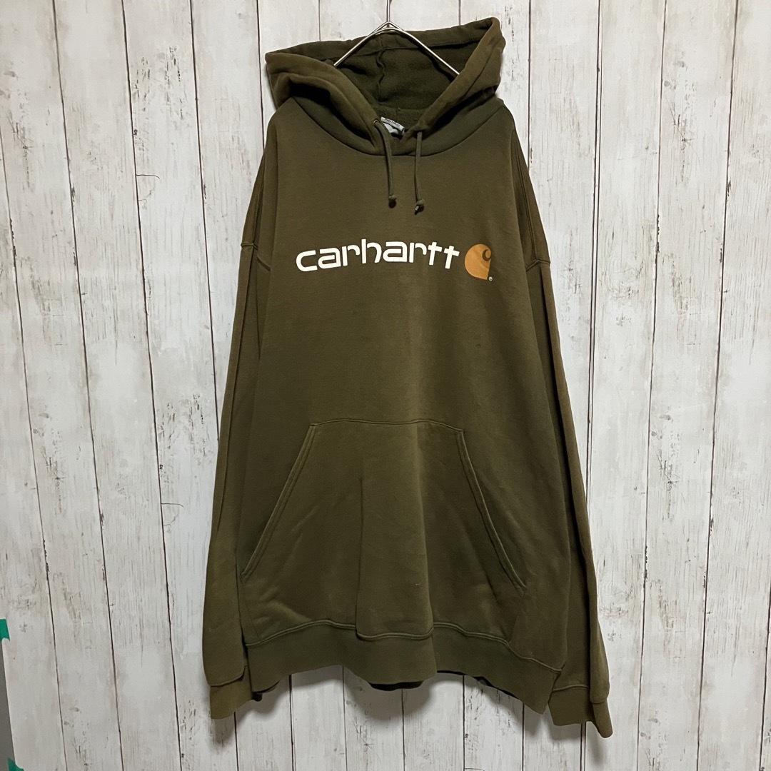 carhartt(カーハート)のZ942カーハート プルオーバーパーカー ビッグロゴアースカラーフーディー メンズのトップス(パーカー)の商品写真