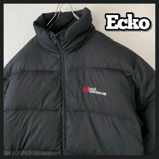 Ecko エコー ダウンジャケット オーバーサイズ 刺繍ロゴ 黒 B系