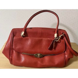 美品✨ COACH コーチ ミニリュック レッド 赤 ターンロック　オレンジ