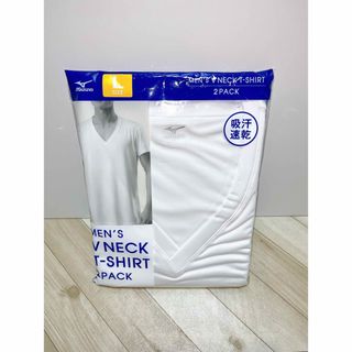 ミズノ(MIZUNO)のコストコ　ミズノ　V首　半袖シャツ　ホワイトLサイズ(Tシャツ/カットソー(半袖/袖なし))