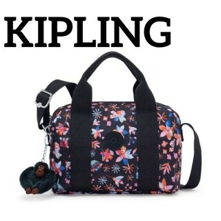 キプリング(kipling)の【新品】KIPLING Festival Blossm ボストンバッグ ブラック(ボストンバッグ)