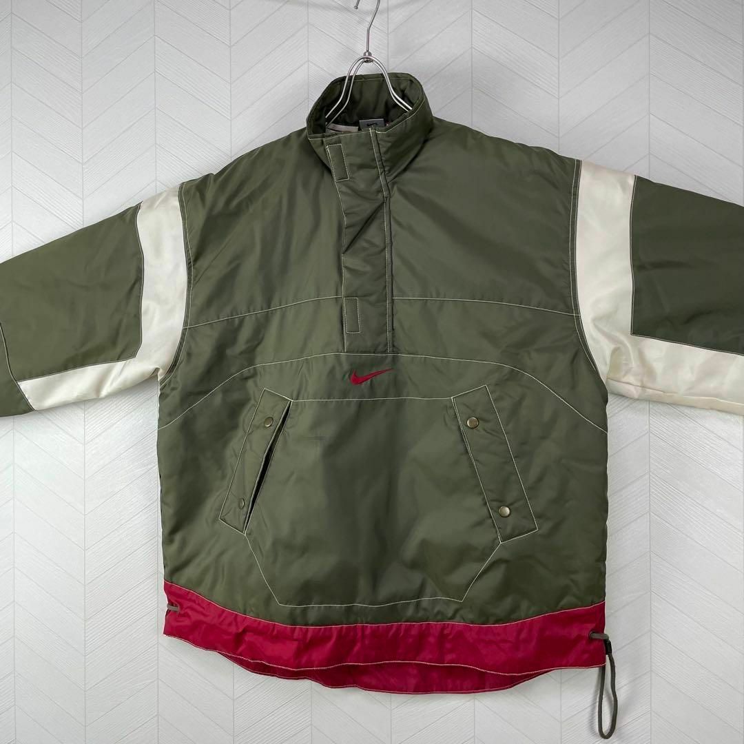 NIKE - 超絶レア 90s ナイキ 中綿 ハーフジップ ナイロン プルオーバー