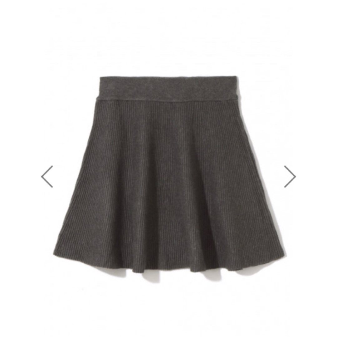 GRL(グレイル)の値下げ♡GRL リブニットフレアスカート ブラウン ミニ丈 上品 秋 SALE レディースのスカート(ミニスカート)の商品写真