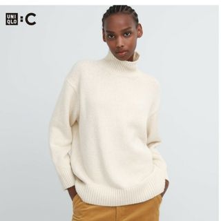 ♥UNIQLO♥ユニクロ ニット(S)ベイビーブルー/ウール/タートルネック