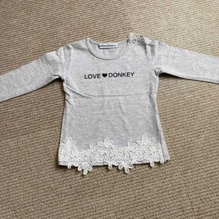 ドンキージョシー(Donkey Jossy)のグレー　長Ｔ(Tシャツ/カットソー)