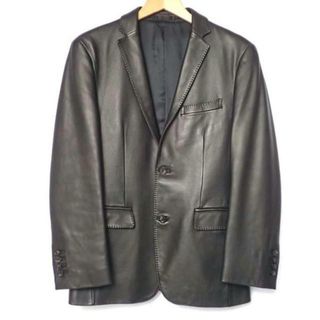 BURBERRY BLACK LABEL バーバリー/ブラックラムレザーブルゾン/D1E72-212-09/S/メンズアウター/ABランク/62【中古】(ダッフルコート)