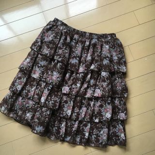 レストローズ(L'EST ROSE)の新品 レストローズ 花柄シフォンスカート(ひざ丈スカート)