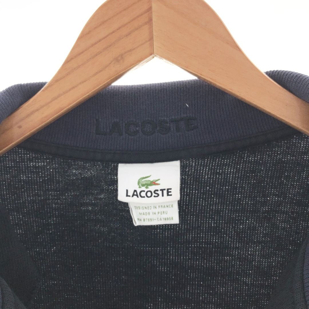 LACOSTE(ラコステ)の古着 ビッグサイズ ラコステ LACOSTE ハーフジップスウェットシャツ トレーナー メンズXXXL /taa001120 メンズのトップス(スウェット)の商品写真