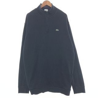 ラコステ(LACOSTE)の古着 ビッグサイズ ラコステ LACOSTE ハーフジップスウェットシャツ トレーナー メンズXXXL /taa001120(スウェット)