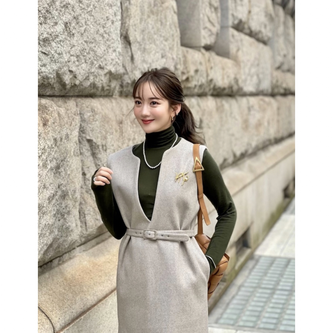 HYEON wool touch rever onepiece レディースのワンピース(ロングワンピース/マキシワンピース)の商品写真