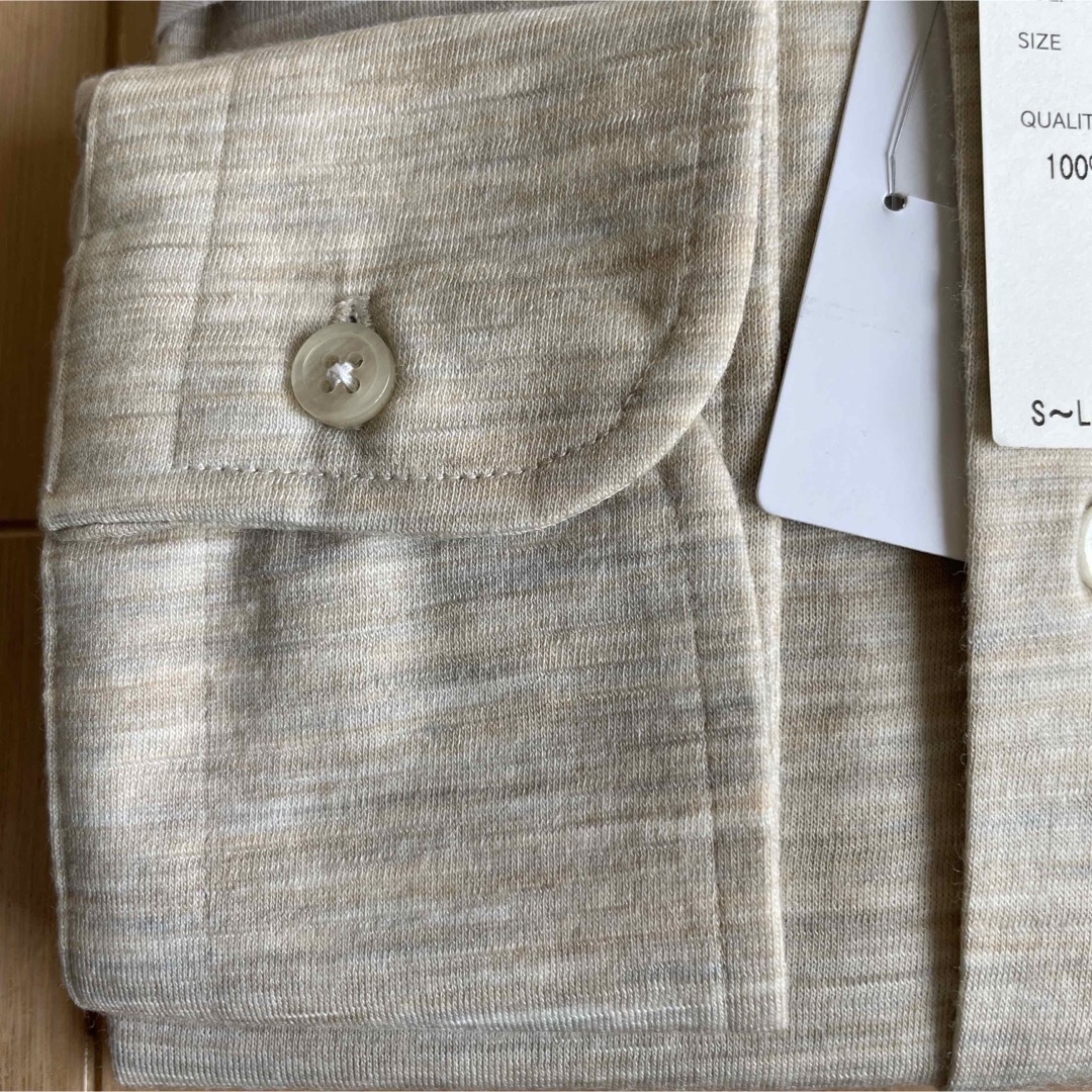 THE SUIT COMPANY(スーツカンパニー)のスーツカンパニー　長袖ドレスシャツ　ウールジャージー素材　サイズL 41-84 メンズのトップス(シャツ)の商品写真