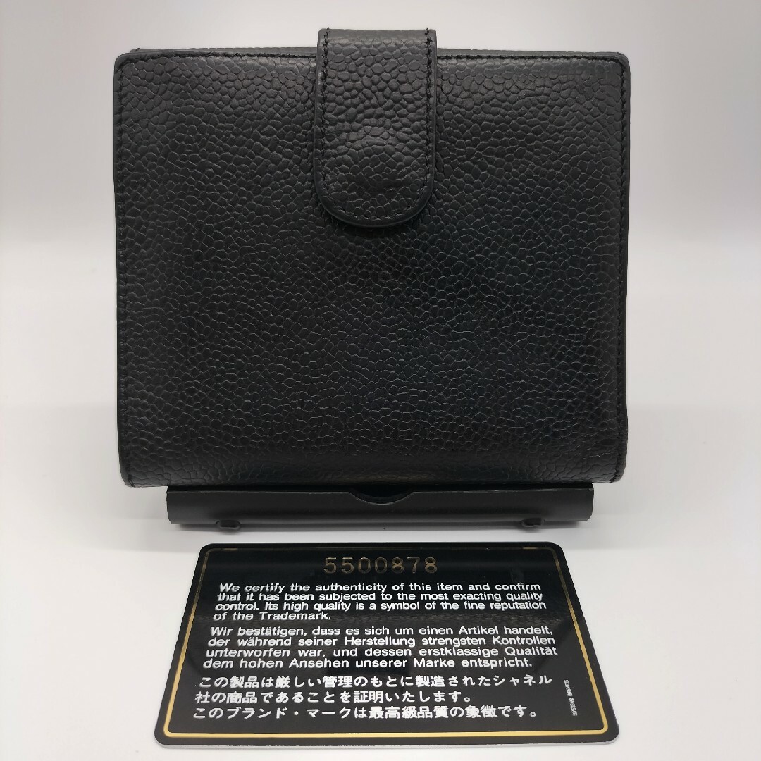 CHANEL - シャネル キャビアスキン デカココ Wホック 折り財布