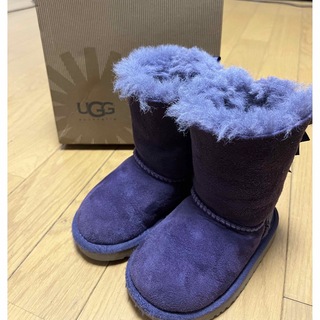 アグ(UGG)のUGG  ムートン　14.5  パープル(ブーツ)