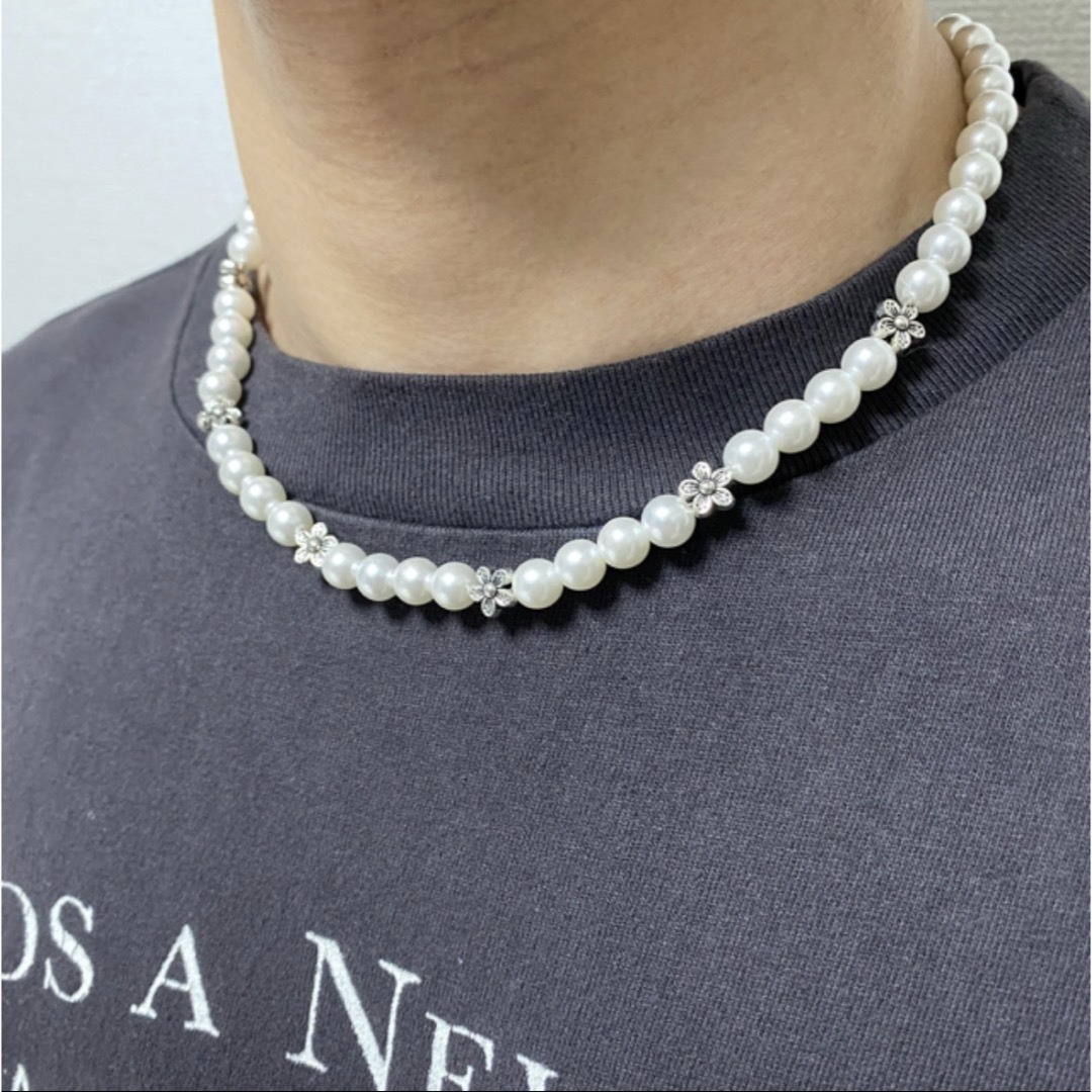 KAPITAL(キャピタル)の【再販】ハンドメイドpearl necklace パールビーズネックレス メンズのアクセサリー(ネックレス)の商品写真