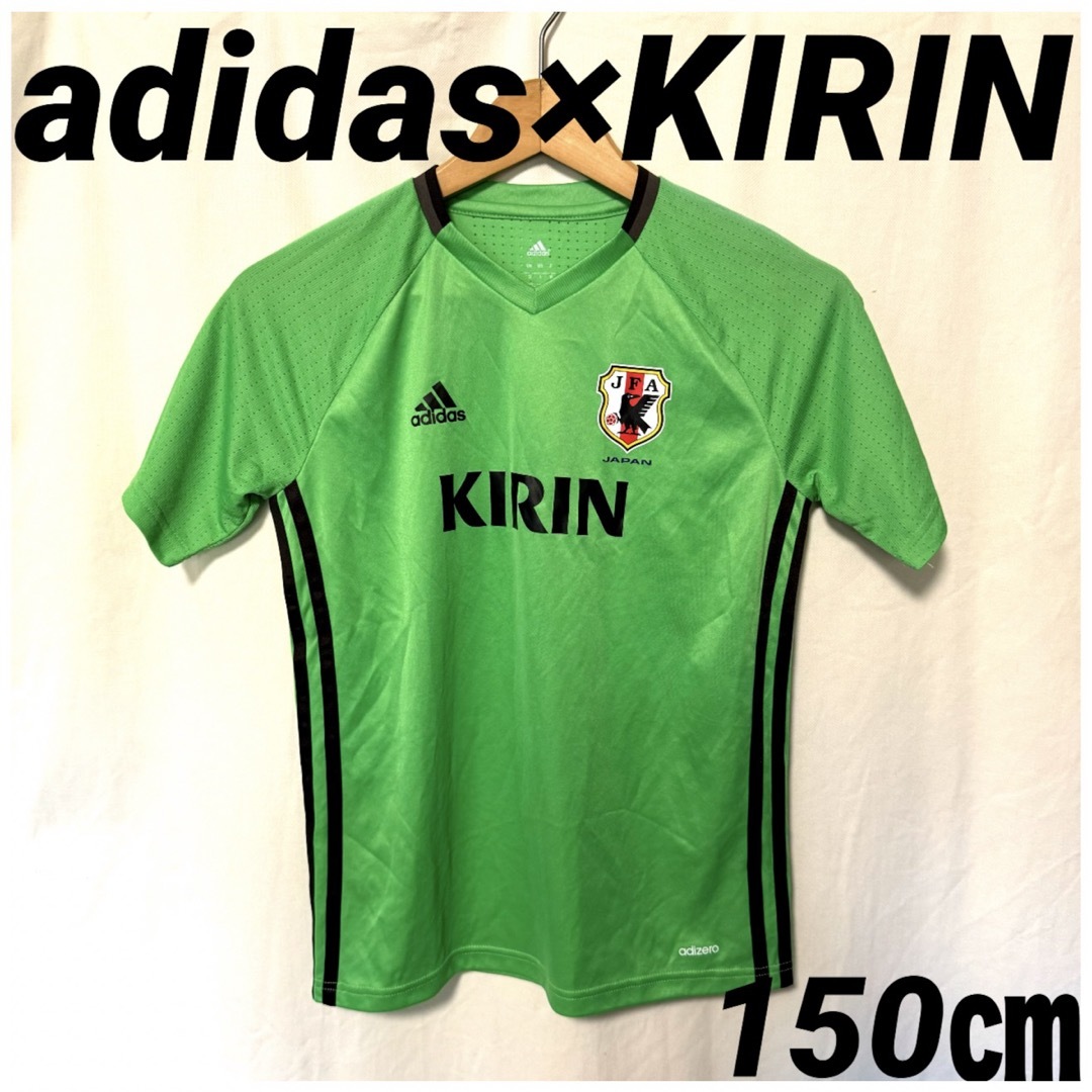 adidas(アディダス)のadidas KIRIN 日本代表　サッカー　 Tシャツ　緑　キリン　アディダス スポーツ/アウトドアのサッカー/フットサル(応援グッズ)の商品写真