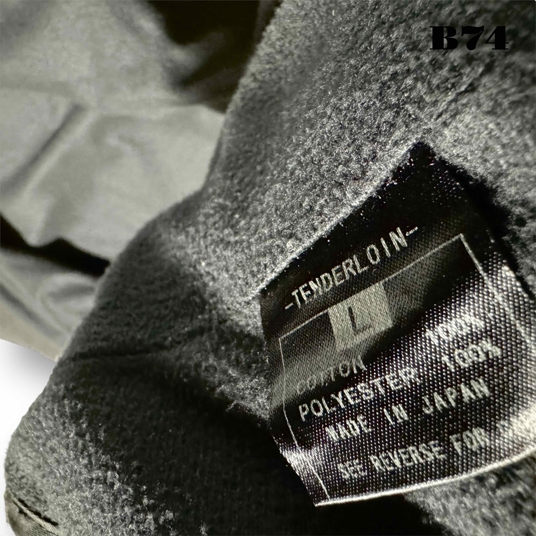 TENDERLOIN(テンダーロイン)の希少品！ TENDERLOIN ナイロン スポーツ ジャケット ブラック 黒 L メンズのジャケット/アウター(ナイロンジャケット)の商品写真