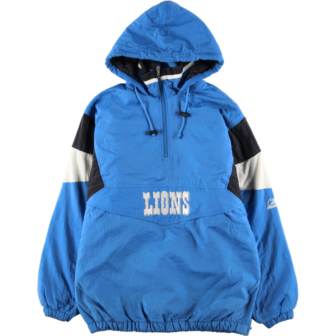 90年代 リーボック Reebok NFL DETROIT LIONS デトロイトライオンズ 中綿パーカー メンズM ヴィンテージ /eaa387107eaa387107取扱店