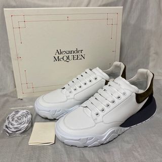 【新品未使用】 ALEXANDER McQUEEN アレキサンダー マックイーン スニーカー 靴 厚底 735769WICYP 【40.5（約25.5cm）/WHITE/BLACK/SILVER】