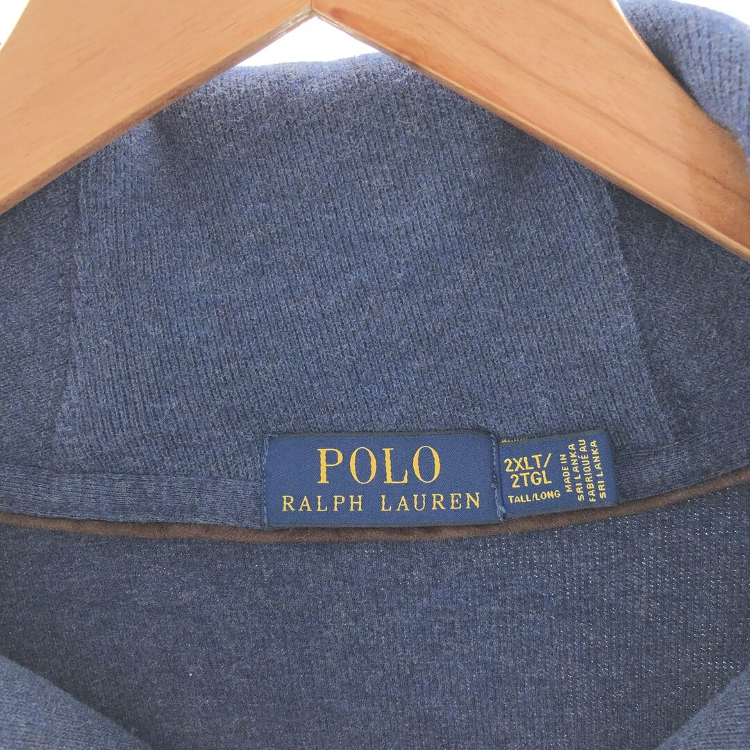 Ralph Lauren(ラルフローレン)の古着 ラルフローレン Ralph Lauren POLO RALPH LAUREN ショールカラー ハーフボタン スウェットシャツ トレーナー メンズXXL /taa002069 メンズのトップス(スウェット)の商品写真